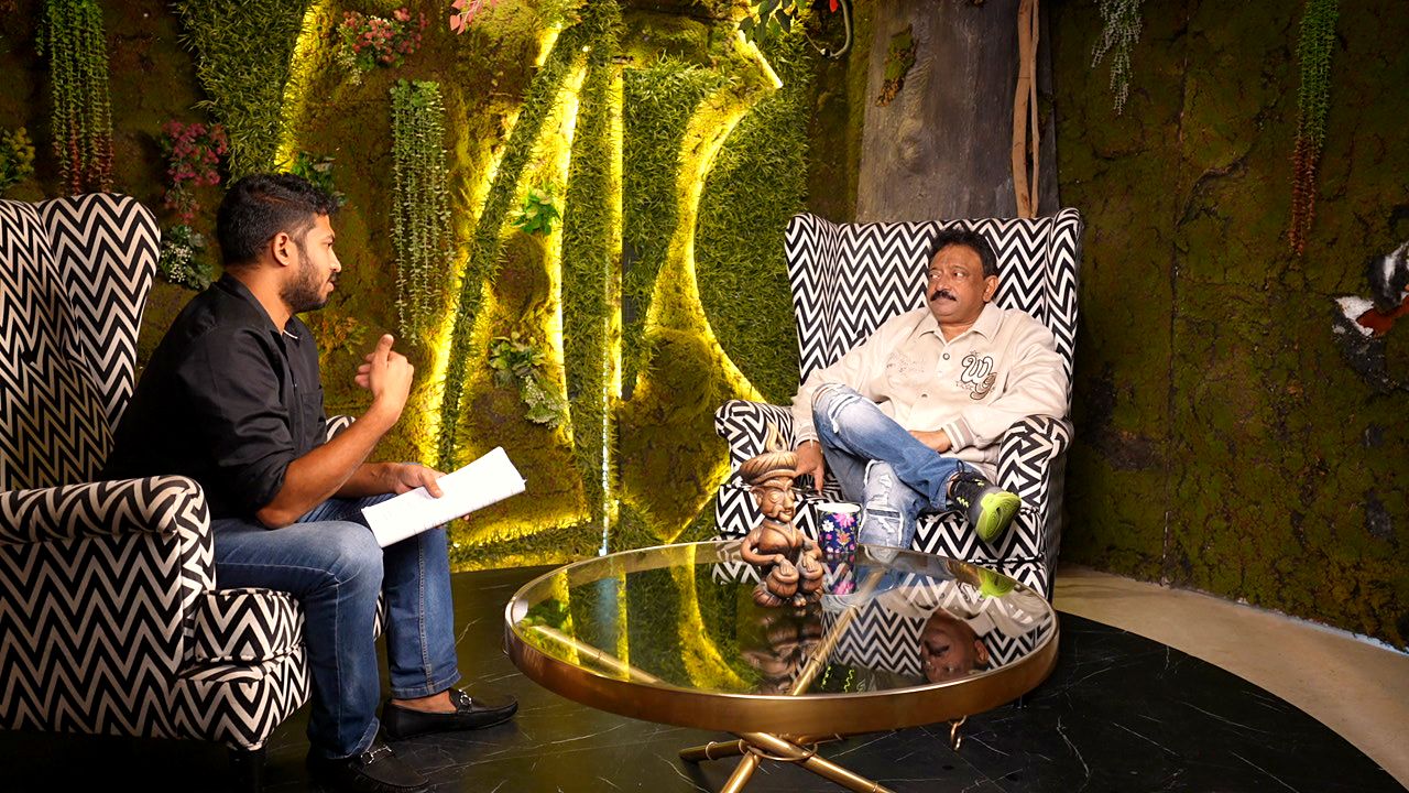 Ram Prayaga, on set with Ram Gopal Varma